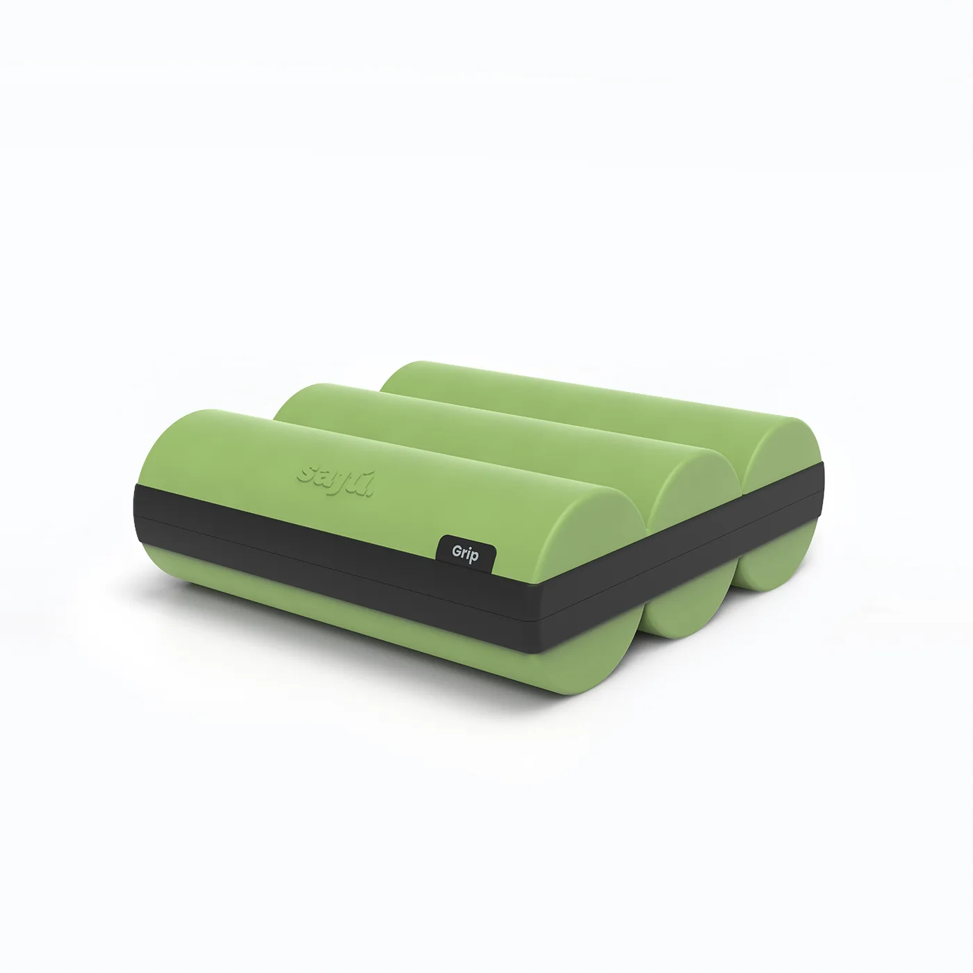 Green protective eyewear case with a contrasting closure