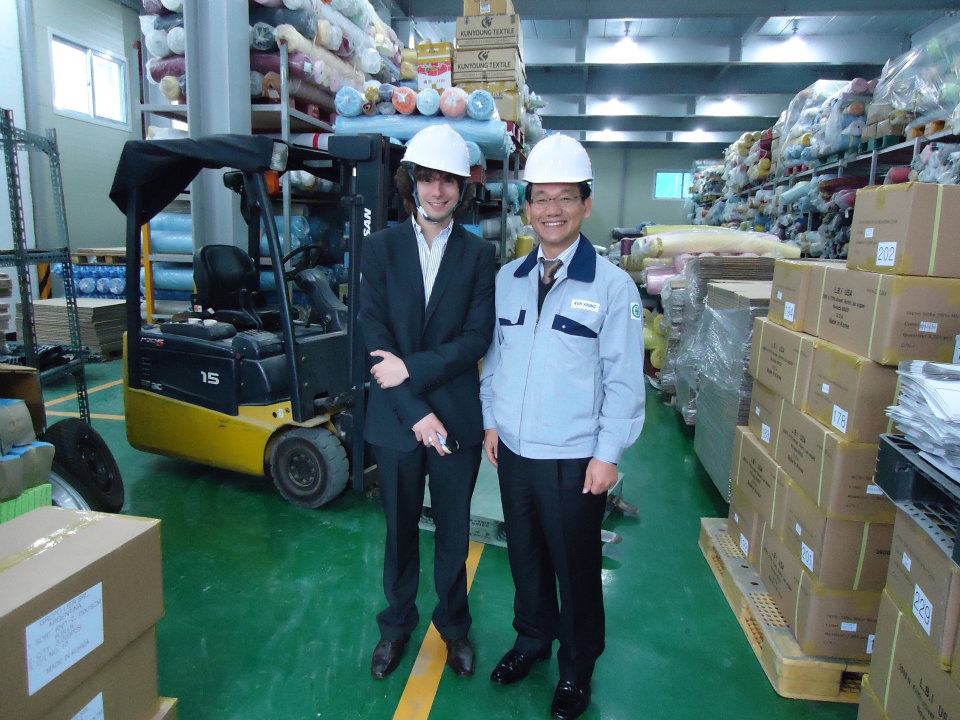 Lucas Milossi during a factory visit in Daegu, South Korea, circa 2009